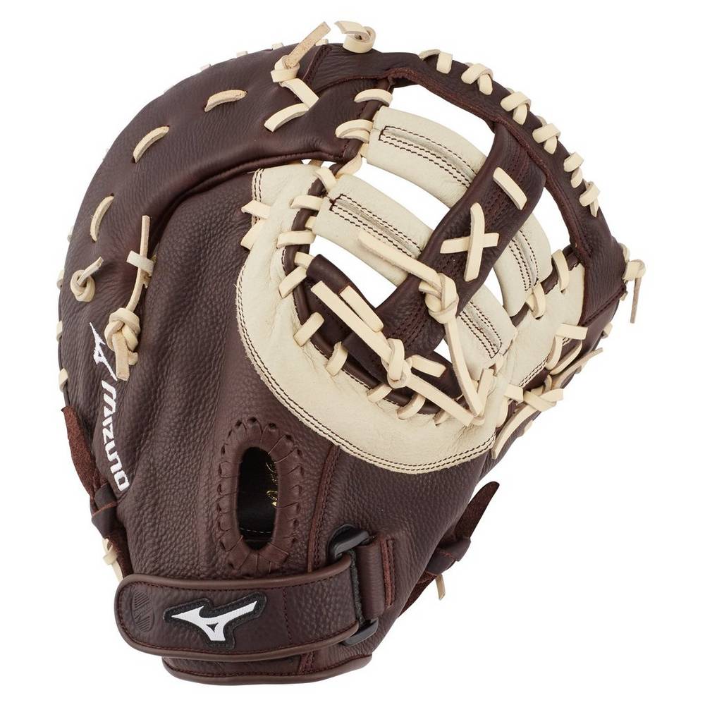 Mizuno Men's Franchise Series Baseball First Base Catchers Mitt 12.5" Coffee/Silver (312742-IXR)